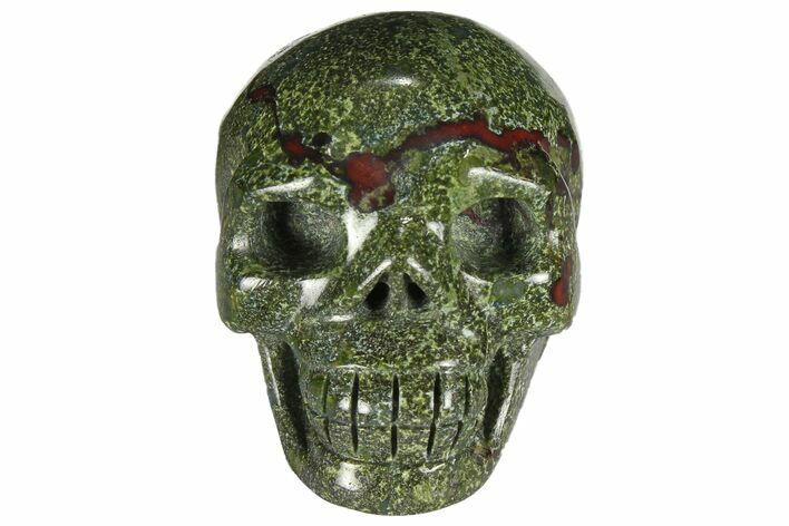 Polished Dragon's Blood Jasper Skull - South Africa #110072